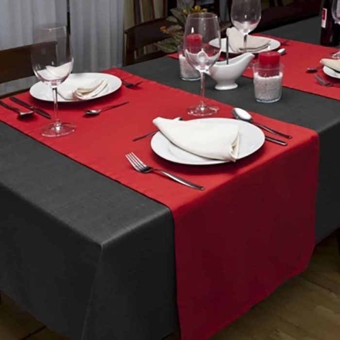 Presentación del mantel en mesa